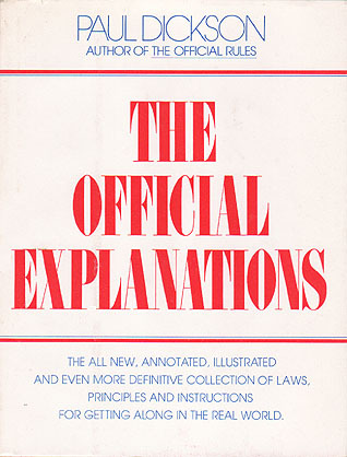 Cover of the 1980 book The Official Explanations by Paul Dickson